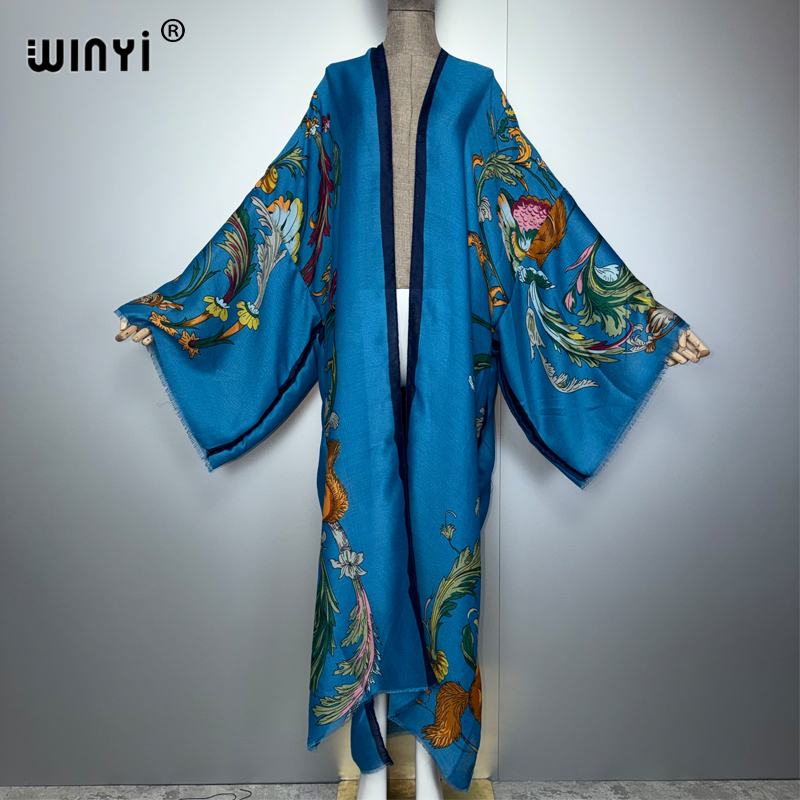 Cover Up Kaftan - WINYI Afrika Boho Kimono Maxi Jurk