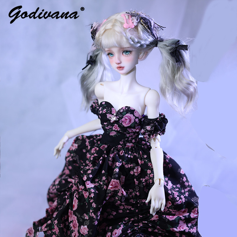 1/4 BJD-popjurk, zwarte basis, - Midi Skirt Floral recensie en prijs